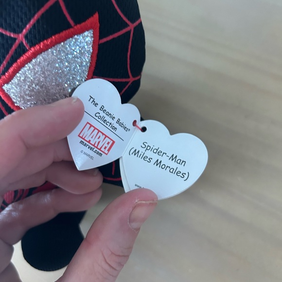 Ty Marvel Avengers Miles Morales Spiderman Squishy Beanie Baby - Picture 3 of 3